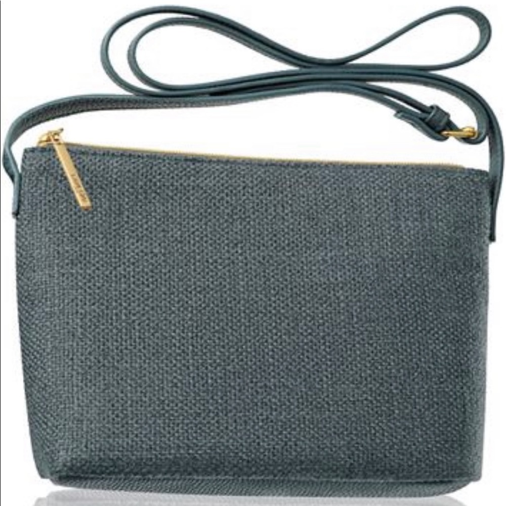 Lancome New Blue Gray Crossbody Bag